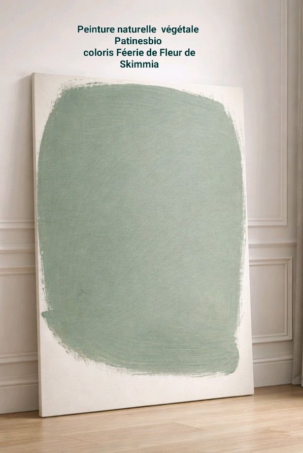peinture naturelle 100% végétale verte féerie de fleur de skimmia