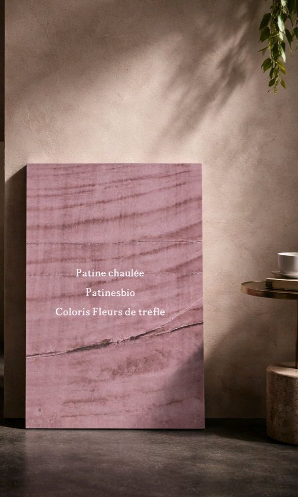 patine de chaux minérale pour bois rose