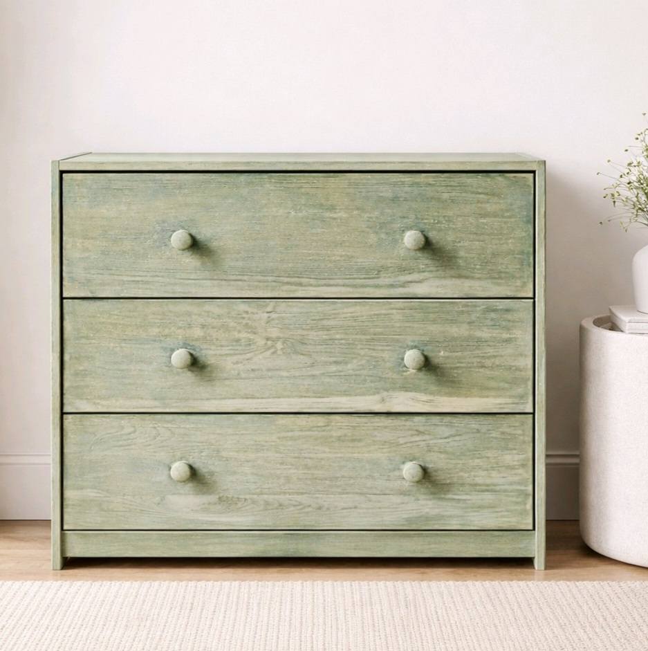 peinture à la chaux pour meuble en bois vert olive pitcholine