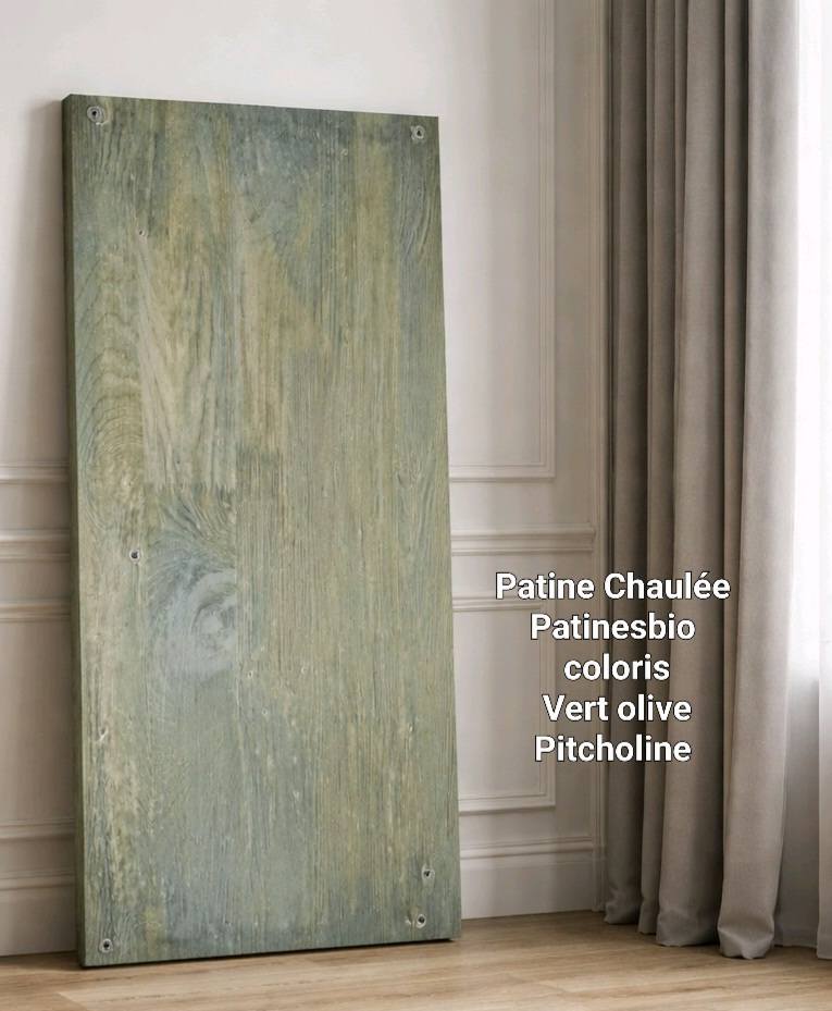 peinture chaux pour faire une patine vert olive Pitcholine