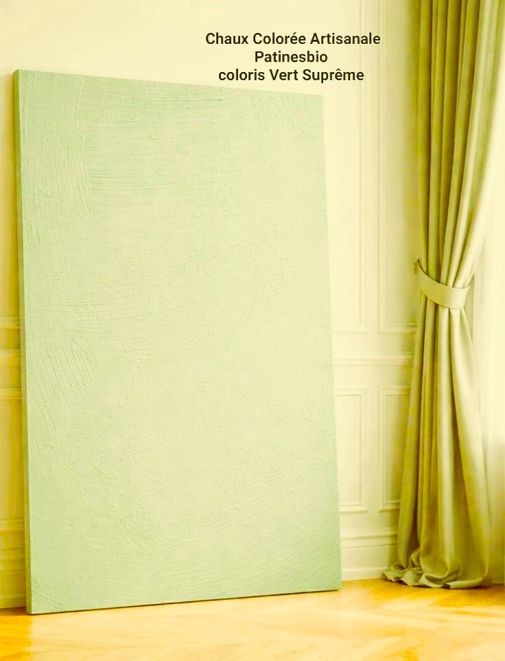 Peinture de chaux murale pour façade coloris vert Suprême