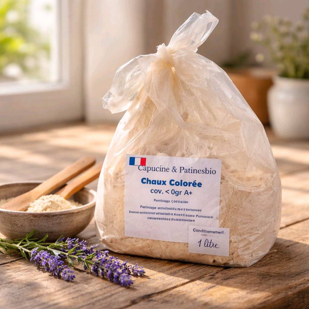 chaux en poudre prête à l'emploi sac de chaux colorée 1 litre