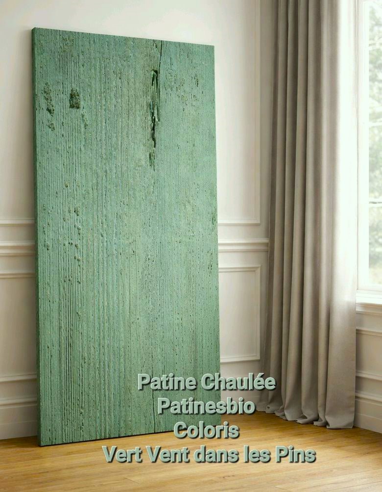 patine de chaux naturelle coloris Vert Vent dans les Pins