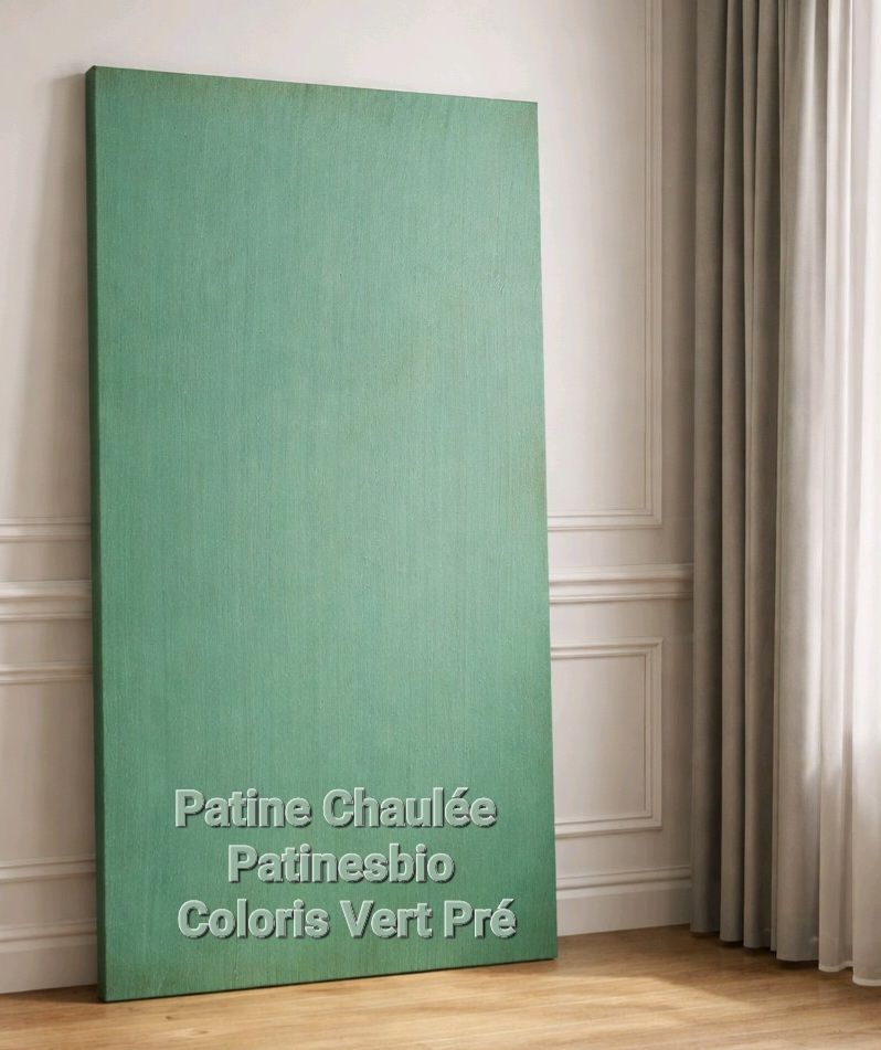 peinture chaux prête à lemploi poour créer patine sur bois coloris Vert Pré
