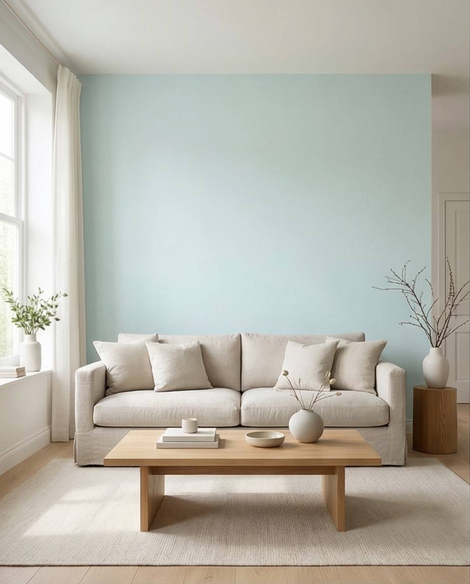 chaux murale décorative bleu ciel d'azur