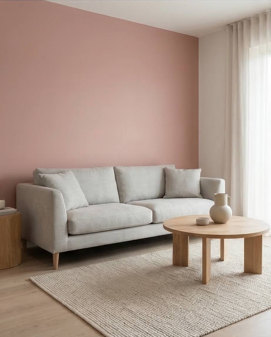 chaux teintée naturellement couleur rose clair