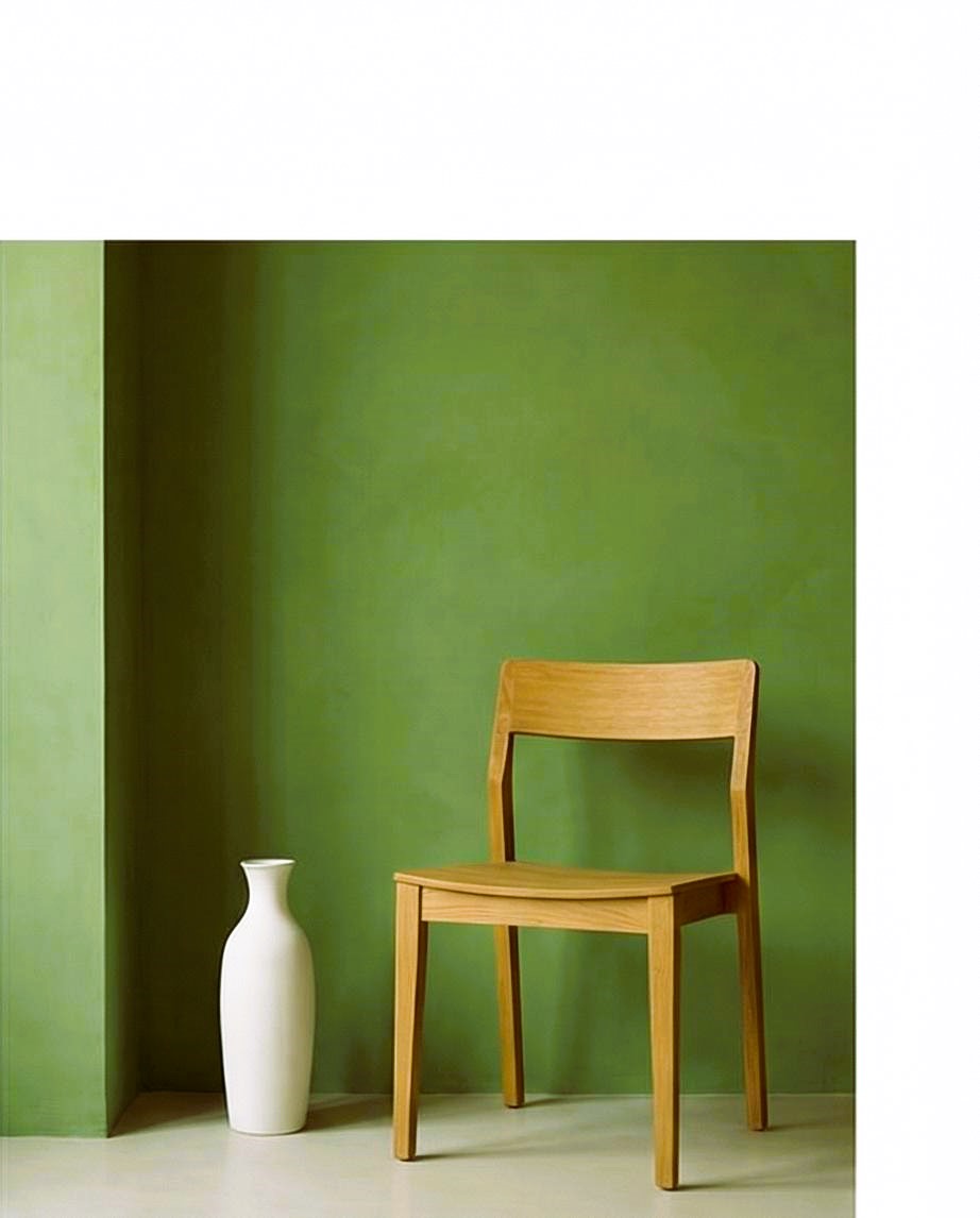 peinture a la chaux vert vif sans emission