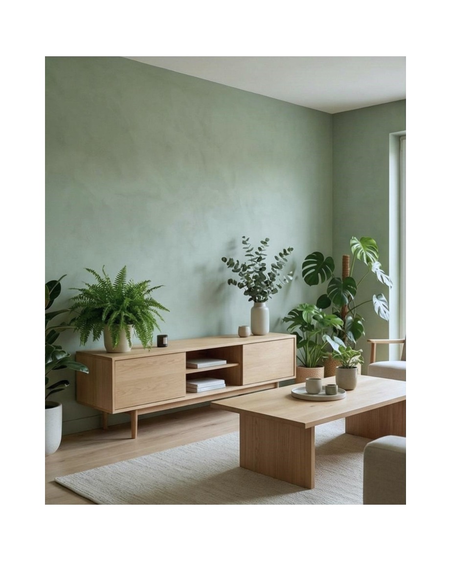 peinture a la chaux vert printemps