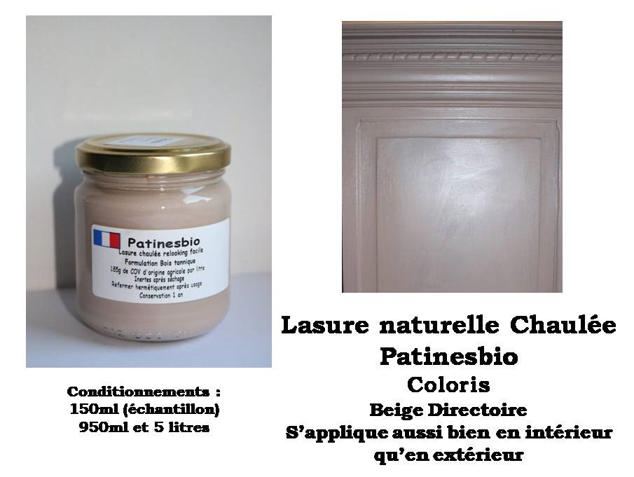 lasure naturelle chaulee beige directoire sur meuble