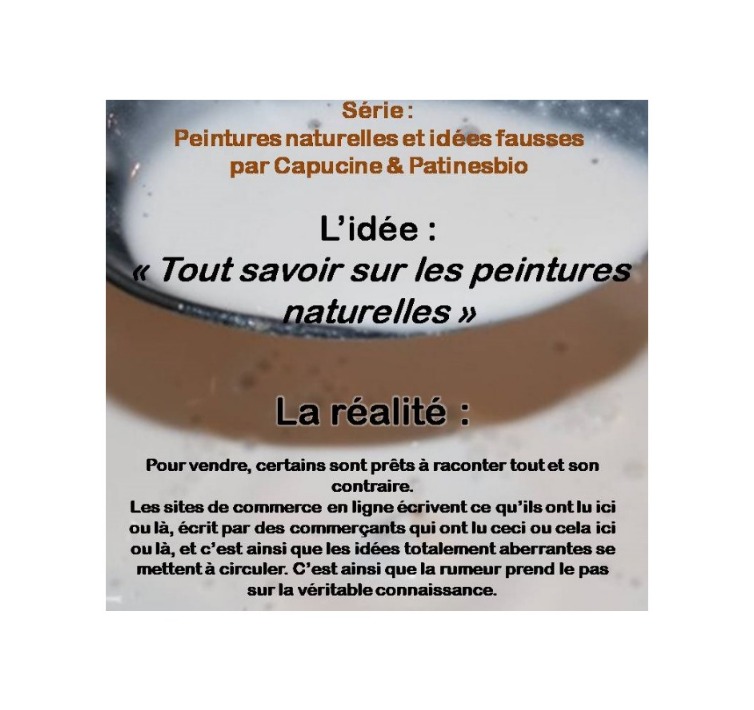 idees fausses sur la peinture naturelle