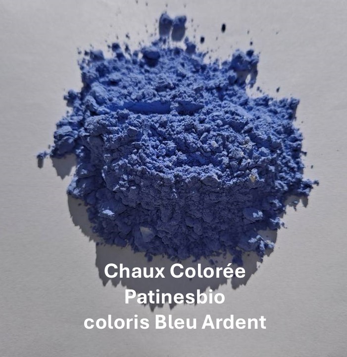 chaux coloree naturelle coloris bleu ardent
