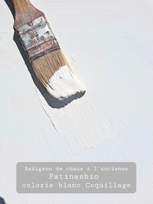 badigeon de chaux blanc coquillage