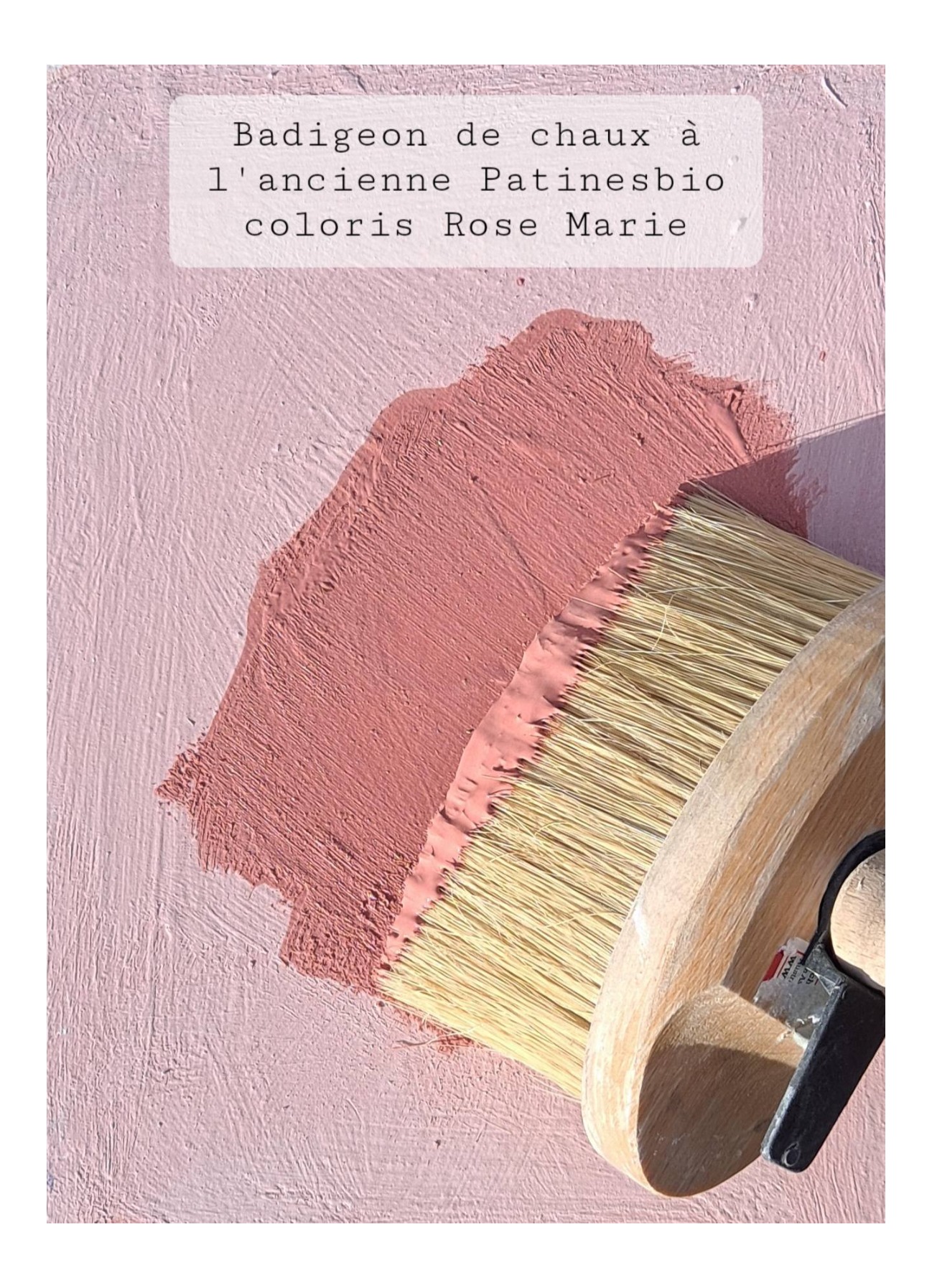 peinture a la chaux rose marie