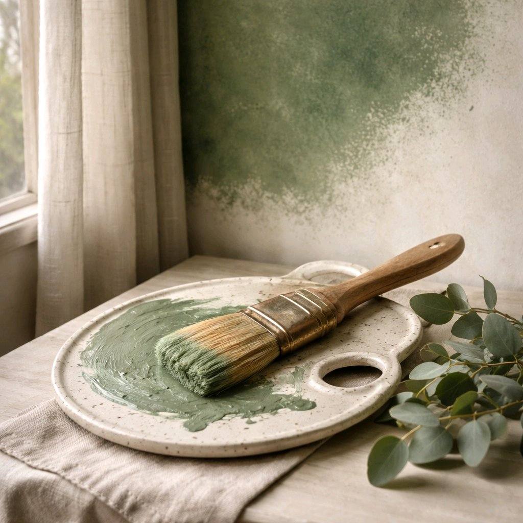 peinture chaux verte