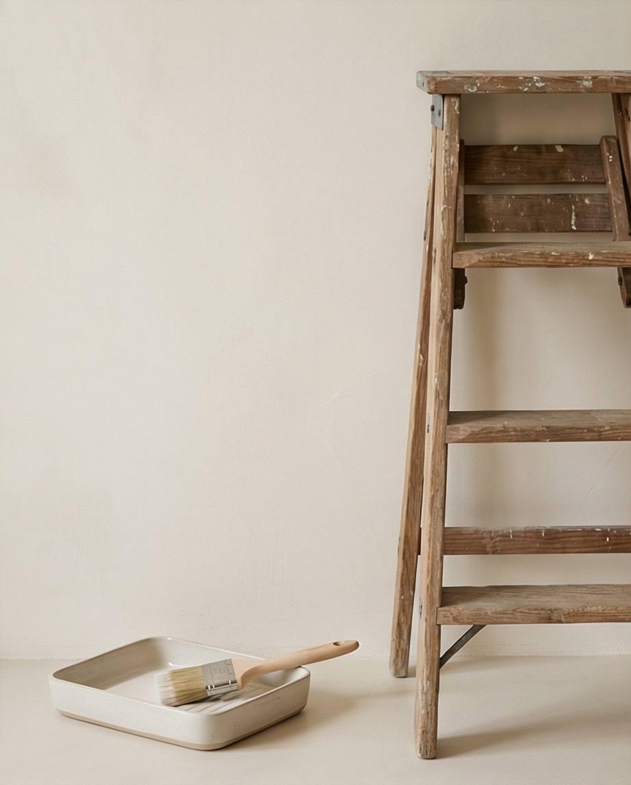 peinture de chaux pour placo coloris blanc crème