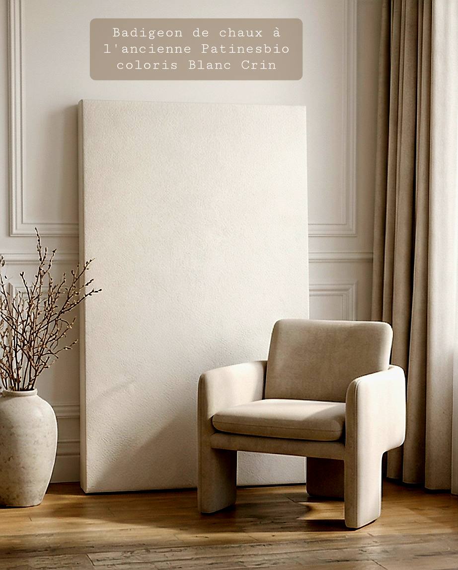 peinture chaux bio blanc beige clair
