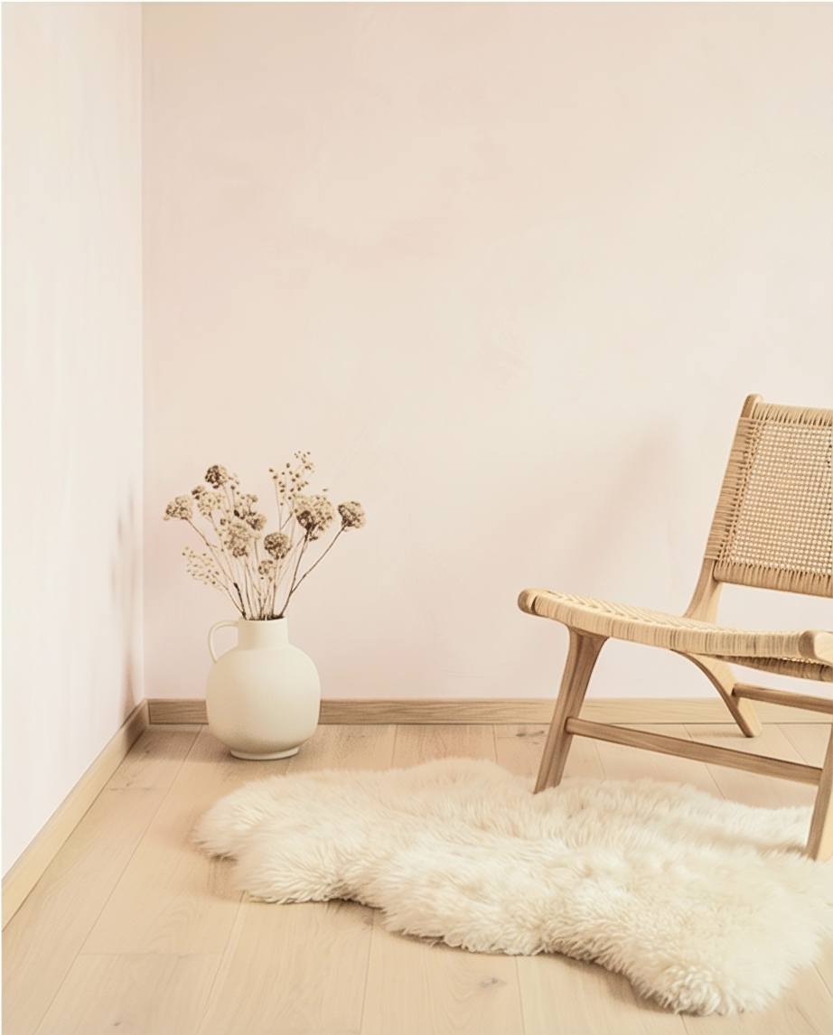 peinture chaux naturelle blanc rosé