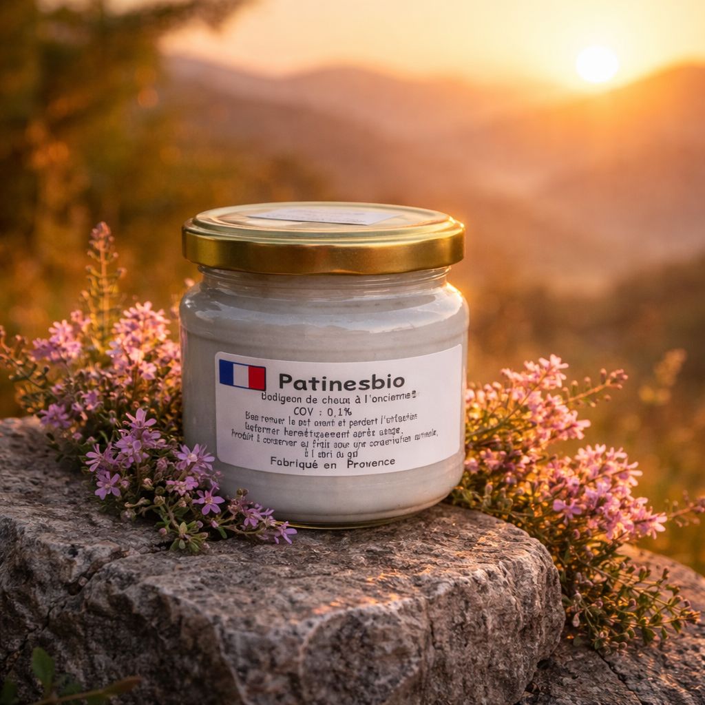 Badigeon à la chaux gris clair