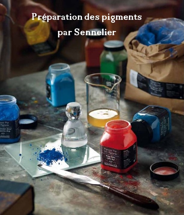 preparation des pigments sennelier