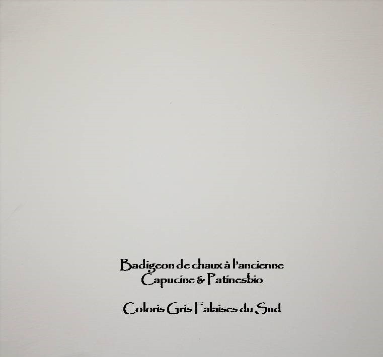 badigeon de chaux artisanal gris falaises du sud