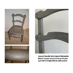 lasure chaulée Gris Empire Capucine & Patinesbio sur chaises vernies