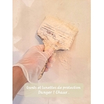 porter des gants pour appliquer la chaux