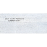 lasure chaulée blanc sur chêne teinté