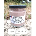 peinture de chaux rose patiné par le temps