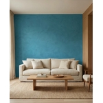 intérieur peint à la chaux naturelle bleu vert colvert