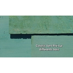 patine de chaux Vert Pré sur différents bois