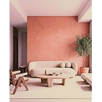 badigeon mural a la chaux rose