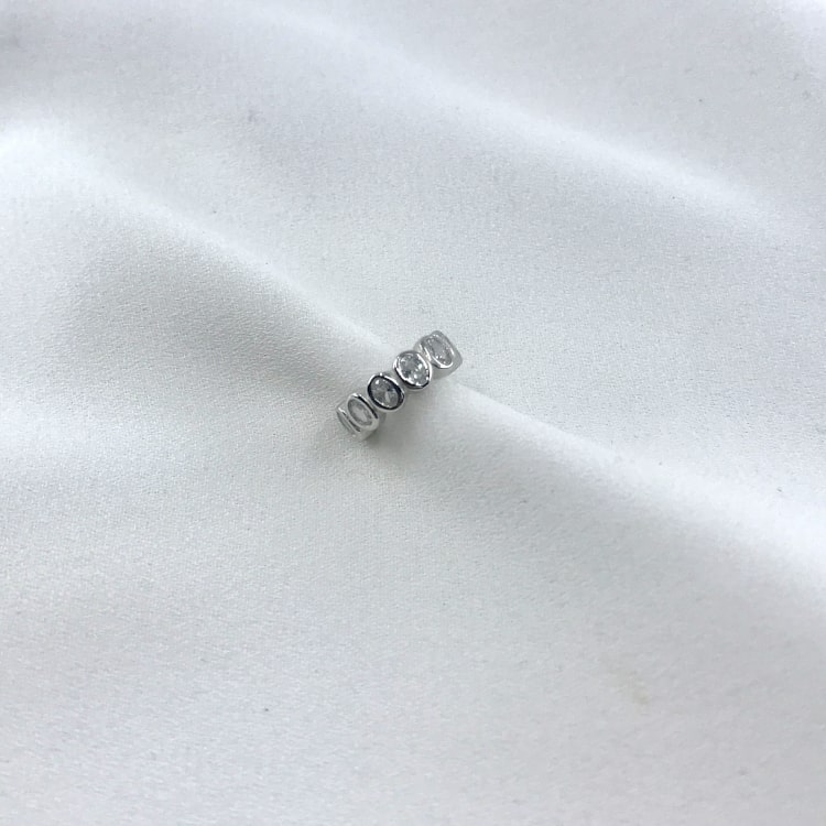 Boucles doreilles Romy argent bague doreille oxyde de zirconium