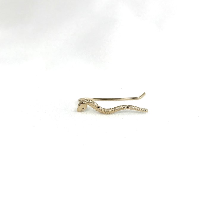 boucle doreille montante motif serpent en plaqué or 3 microns