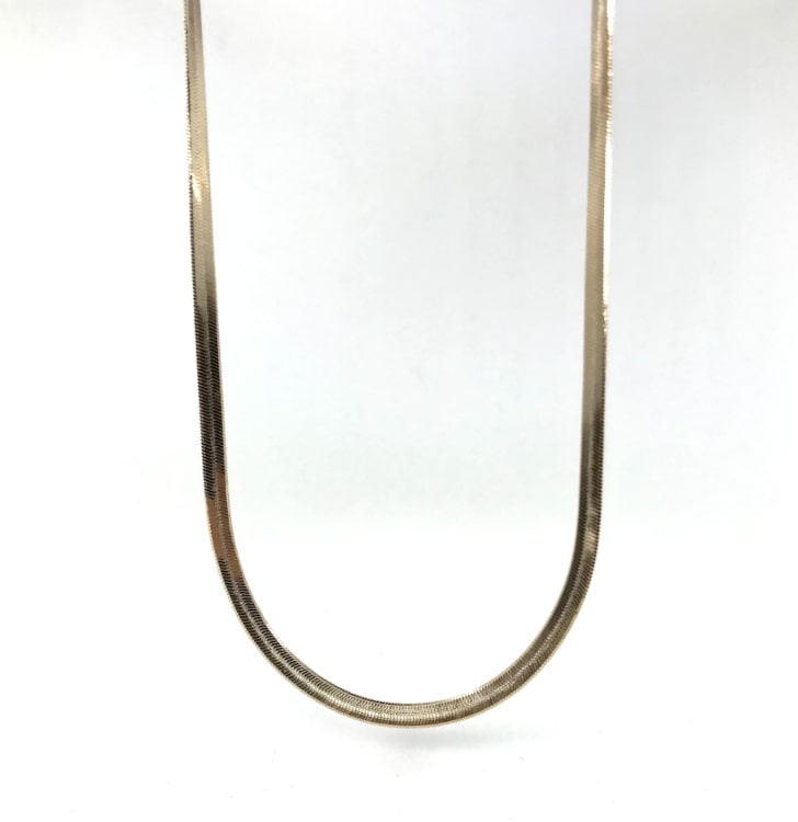 Collier Ginger-Collier en plaqué or 3 microns en maille serpent et à effet miroir
