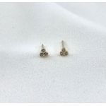 BO Taly plaqué or boucles d'oreilles puces triangle oxyde de zirconium