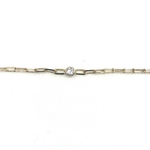 Bracelet solitaire en plaqué or 3 microns en maille rectangulaire oxyde de zirconium