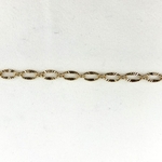 bracelet plaqué or maillon ovale strié
