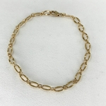 Bracelet plaqué or 3 microns maillon ovale strié