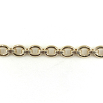 Bracelet Brenda en plaqué or 3 microns composé dune maille ovale lisse et de maillons striées