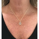 Liam-Collier en plaqué or 3 microns composé dune chaine fine et dun pendentif en quartz rose