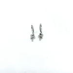 Boucles doreilles Kaa:Mini créoles serpent serties doxydes de zirconium. En argent 925 rhodié