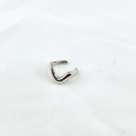 Bague oreille Wavy : Bague doreille ondulée en forme de vague. En argent 925 rhodié