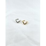 Earcuff Wavy: Bague d'oreille ondulée en forme de vague. En plaqué or 3 microns 18 carats et en argent 925 rhodié
