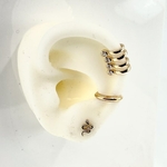 Kaliya : Petites boucles doreilles en forme de serpent, en plaqué or 3 microns
