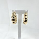 Creoles Natacha : de jolies boucles doreilles épaisses aux détails torsadés. En plaqué or 3 microns 18 carats