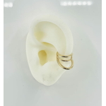 Earcuff Giulia: bague doreille composée de 3 anneaux qui épousera votre oreille en toute élégance. En plaqué or 3 microns 18 carats