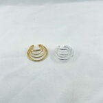 Bague Oreille Chlotilde:  bijou doreille composé de 4 cercles de tailles différentes. En plaqué or 3 microns 18 carats  et en argent 925