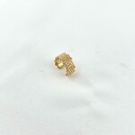 Bague oreille Eugenie: Bague d'oreille délicatement texturée, en plaqué or 3 microns 18 carats