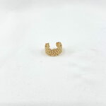 Bague oreille Eugenie: Bague doreille délicatement texturée, en plaqué or 3 microns 18 carats