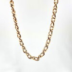 Collier Abel: collier en chaine épaisse et au design torsadé  En plaqué or 3 microns 18 carats.